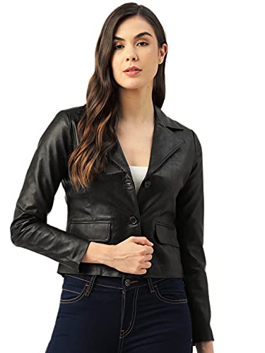 Girls short leather clearance jacket