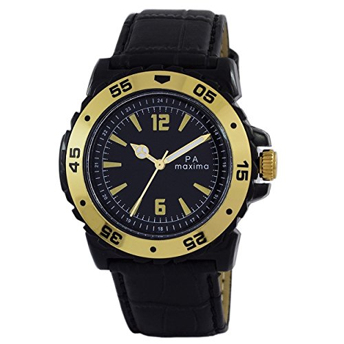 Maxima black analog discount watch