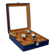 Load image into Gallery viewer, Leather Gifts Rich PU Leather 15 Slots Watch Box
