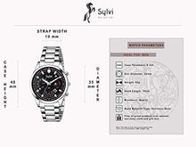 Load image into Gallery viewer, Sylvi Steel Date #2 Analog Watch - for Men
