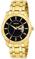 Oreva Metal Men's/Boy's Analogue Wrist Watches (Black)
