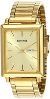 Sonata analog Gold Dial Men's Watch NM7078YM04/NN7078YM04