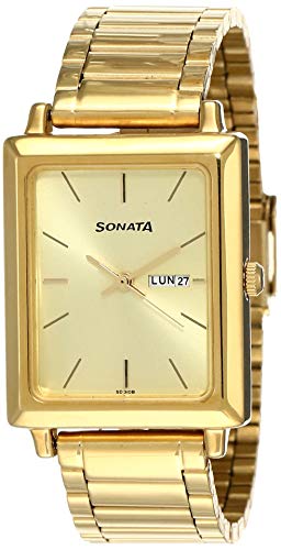 Sonata analog Gold Dial Men's Watch NM7078YM04/NN7078YM04