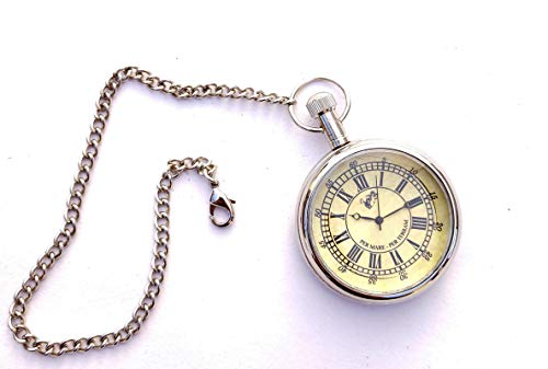 Classic Nickle Replica Antique Pocket Gandhi Watch Royal Look Indian Handicraft Gift Item