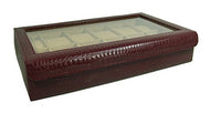 essart Men's, Women's PU Leather Watch Organizer Box for 12watches (Cherry)
