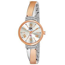 Load image into Gallery viewer, Exotica Fashions Women&#39;s Wrist Watch with Matching Bracelet (Silver::Gold)
