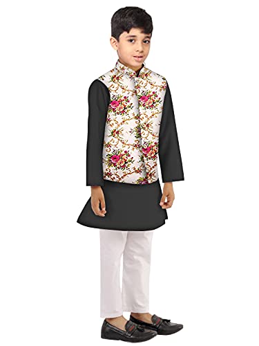 Buy OS JEANS mens kurta pyjama with nerhu jacket combination of baap-beta &  father and son's | 100% cotton kurta pyjama | Nerhu jacket satin material-  Man-36 / Boy (2-3 year), baby