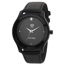 Load image into Gallery viewer, Star Trend ST-6026 Stone Black Analogu Watch for Boy&#39;s|Men&#39;s
