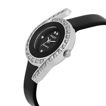 Load image into Gallery viewer, Pappi-Haunt - Quality Assured - Pack of 2 - Sober Black &amp; Classic White Stone Studded Analog Casual Watch for Women, Girls
