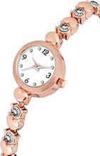 Load image into Gallery viewer, BID White Dial New Analogue Rose Gold Metal Bracelet &amp; Watch Combo for Women &amp; Girls
