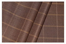 Load image into Gallery viewer, Arvind Men&#39;s 120&#39;s Australian Merino Wool Checkered 1.30 Mtr Unstitched Trouser Fabric (Royal Tan Brown, Free Size)
