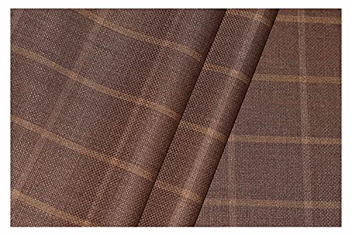 Arvind Men's 120's Australian Merino Wool Checkered 1.30 Mtr Unstitched Trouser Fabric (Royal Tan Brown, Free Size)