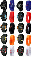 Pappi-Haunt Unisex Sports Watch Collections - Pack of 20 Multicolor Sports Watch for Boys, Girls & Kids