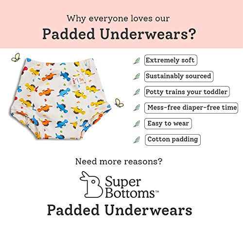 Superbottoms Padded Underwear - Semi Waterproof Pull up Underwear/Potty  Training Pants - Pack of 3