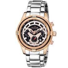 Load image into Gallery viewer, Duke Chronograph Mens Watch, Scratch and Water-Resistant Timepiece with Push Button Clasp and Stylish Stainless-Steel Strap for Everyday Use(Rose Gold Dial)
