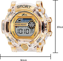 Load image into Gallery viewer, Acnos Brand - A Digital Shockproof Multi-Functional Automatic White-Gold Waterproof Digital Sports Watch with Square LED Watch for Men&#39;s Kids Watch for Boys - Watch for Men Pack of 2
