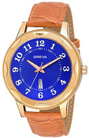 Oreva Leather Men's/Boy's Analogue Wrist Watches. (Blue)