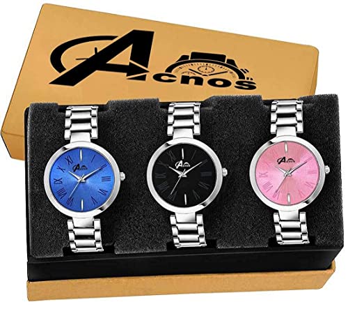 Acnos Dress Analogue Women's Watch(Multicolour Dial Multicolor Colored Strap)-T-BLU-BL-PK