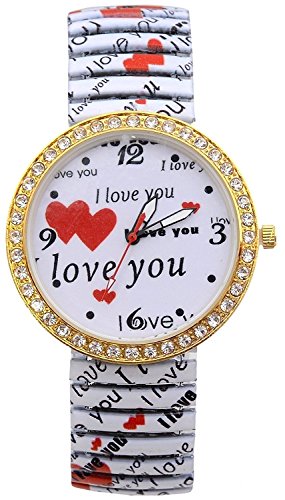 Pappi-Haunt Analogue White Dial Women's & Girl's Watch -I Love You Watch