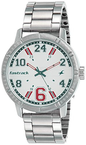 Fastrack Varsity Analog Silver Dial Men's Watch 3178SM02 / 3178SM02