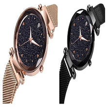 Load image into Gallery viewer, crispy Casual Analogue Women&#39;s Watch(Black Dial Multicolor Colored Strap)-Crispy_WTCH_BLK_RGOLD
