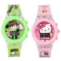 Driton Glowing Ben-10 Omniverse Digital Watch for Boys/Glowing Pink Princess Digital Watch for Girls - for Kids
