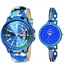 Load image into Gallery viewer, Versatile Blue Premium Quality Couple Watches for Men and Women(1 Year Warranty) Analog Watch - for Men &amp; Women
