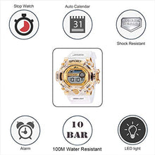 Load image into Gallery viewer, Acnos Brand - A Digital Shockproof Multi-Functional Automatic White-Gold Waterproof Digital Sports Watch with Square LED Watch for Men&#39;s Kids Watch for Boys - Watch for Men Pack of 2
