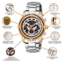 Load image into Gallery viewer, Duke Chronograph Mens Watch, Scratch and Water-Resistant Timepiece with Push Button Clasp and Stylish Stainless-Steel Strap for Everyday Use(Rose Gold Dial)
